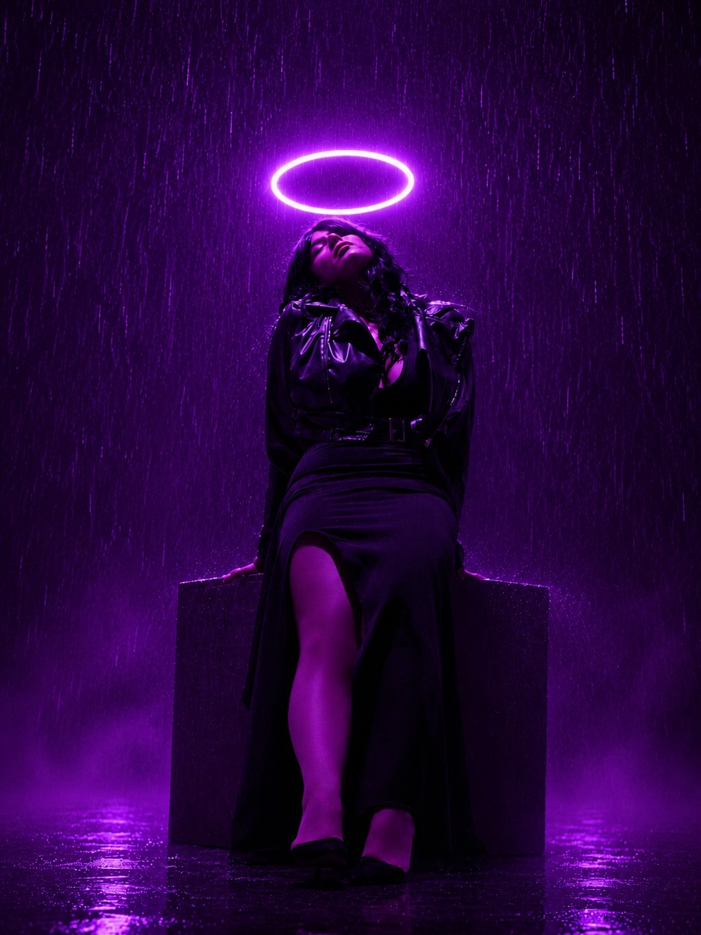 Photo by Eric 📸 on June 17, 2026. May be an image of one or more people, makeup, raincoat, umbrella and text.